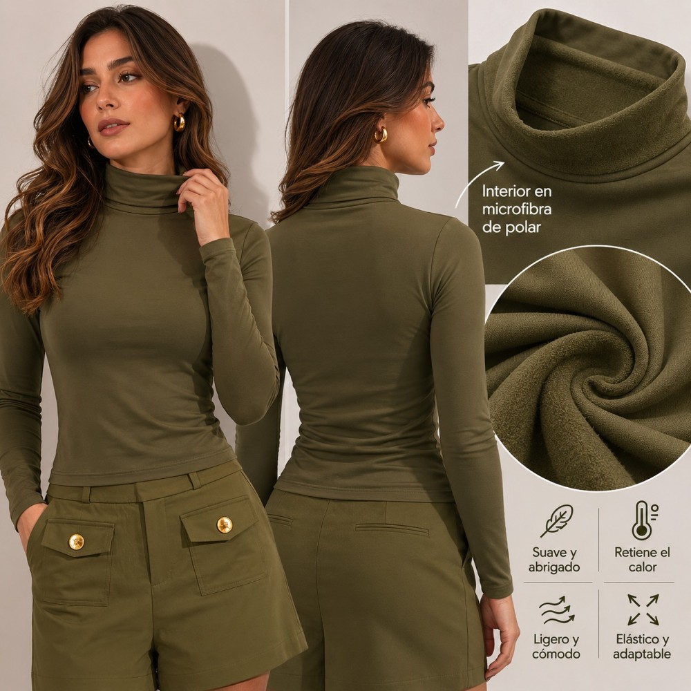 Polera Cristina lycra con micropolar