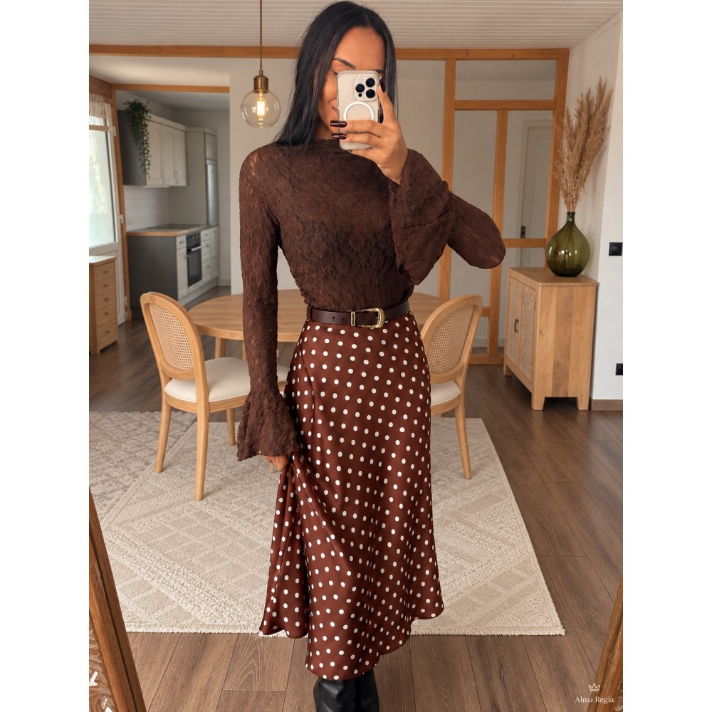 Falda midi Lunares